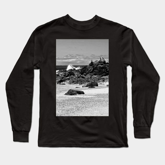 "Shags on a Rock" by Margo Humphries Long Sleeve T-Shirt by Margo Humphries Art